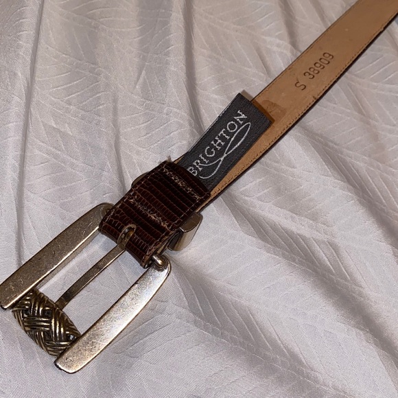 Brighton vintage leather belt size 33.5” - Picture 4 of 17